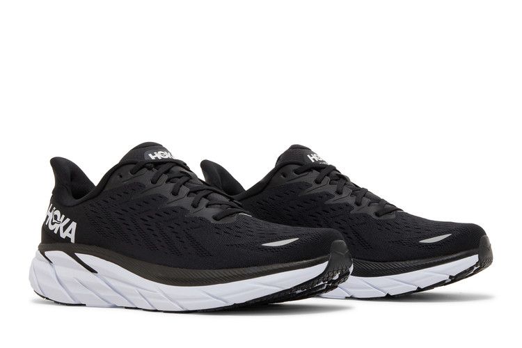 Hoka Clifton 8 Black White