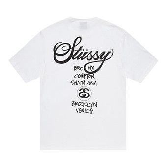 ★人気★【Stussy】★Stussy World Tour LS T-Shirt★White★ Stussy World Tour Logo Shirt 'White' 1110249