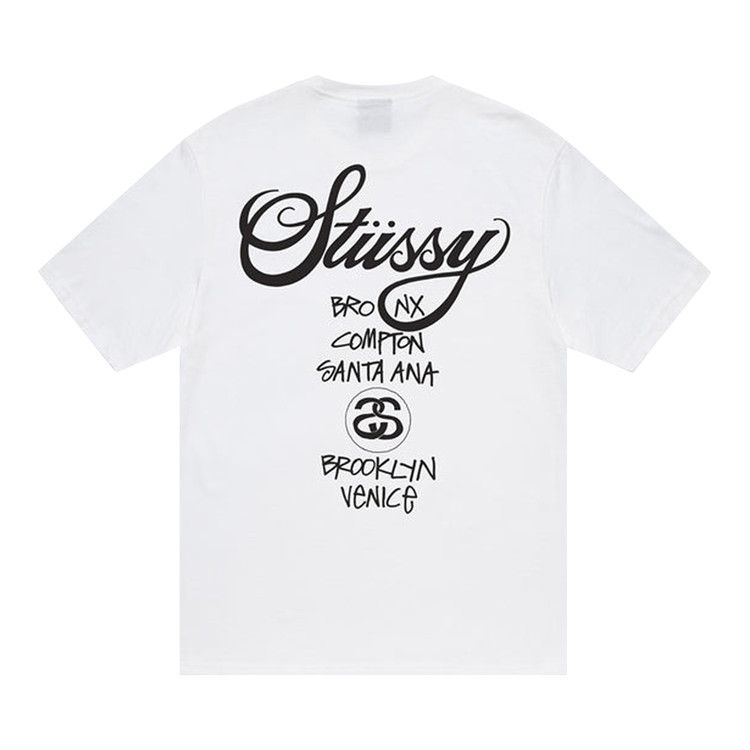 Buy Stussy World Tour Tee 'White' - 3903792 WHIT | GOAT