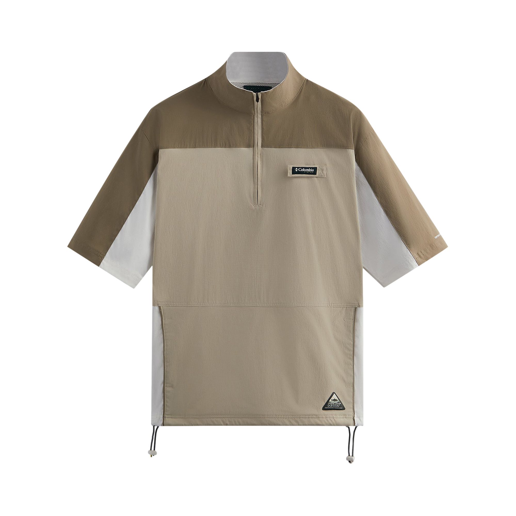 Pre-owned Kith For Columbia Pfg Links Windshirt 'fossil' In Brown