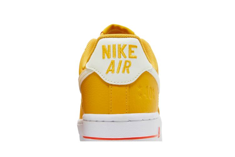  Nike WMNS Air Force 1 (AF1 - Yellow/W-R (DQ7582-700),  Numeric_5)