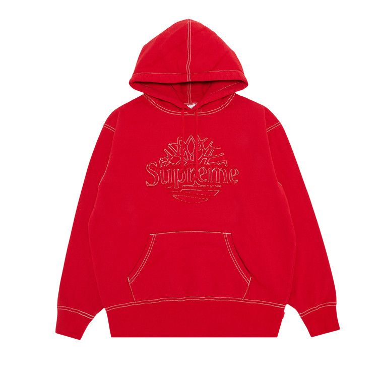 Buy Supreme x Timberland Hooded Sweatshirt 'Red' - SS23SW77 RED | GOAT