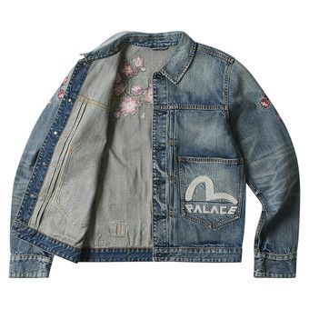 Buy Palace x Evisu Type One Denim Jacket 'Stone Wash' - P24EVJK001