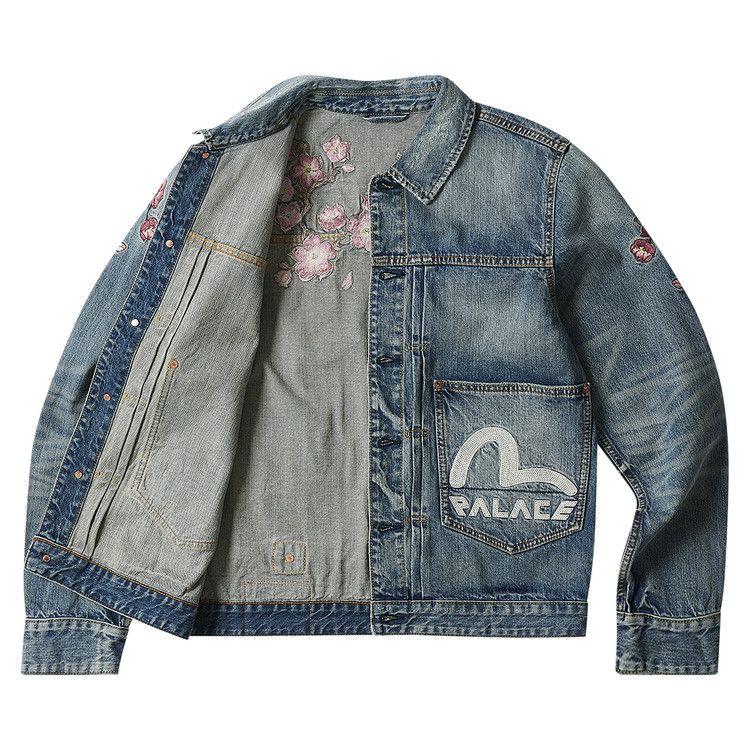 Buy Palace x Evisu Type One Denim Jacket 'Stone Wash' - P24EVJK001