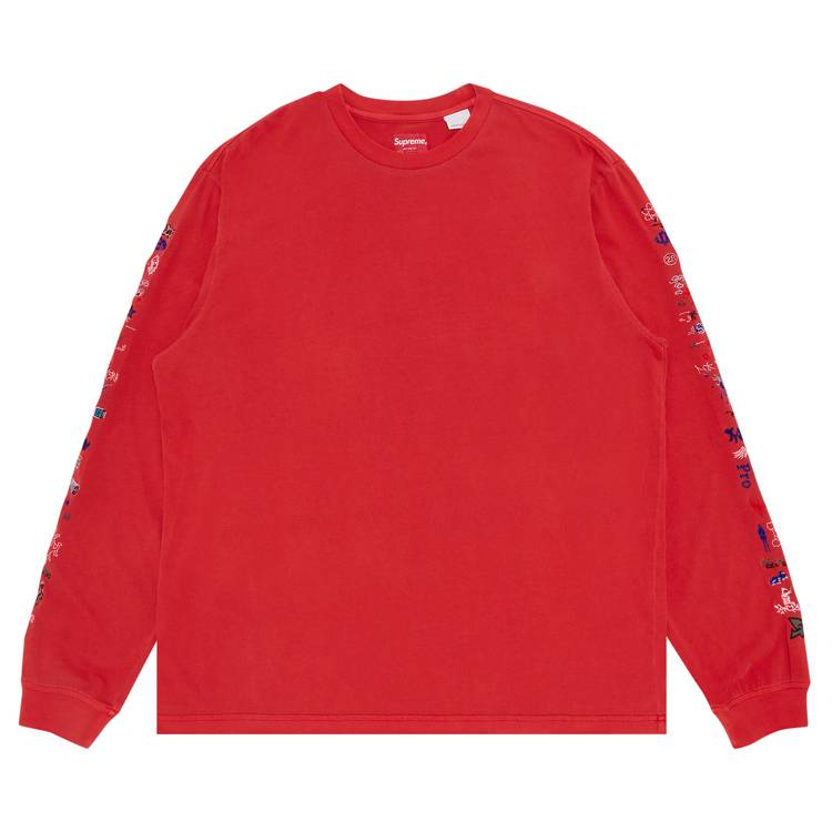 Buy Supreme AOI Icons Long-Sleeve Top 'Washed Red' - SS23KN69 WASHED RED