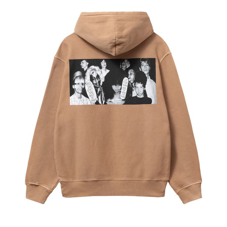 Stussy X Martine Rose Collage Pigment Dyed Hoodie Mocha