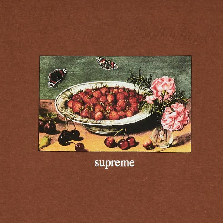 Buy Supreme Strawberries Tee 'Brown' - SS23T26 BROWN | GOAT