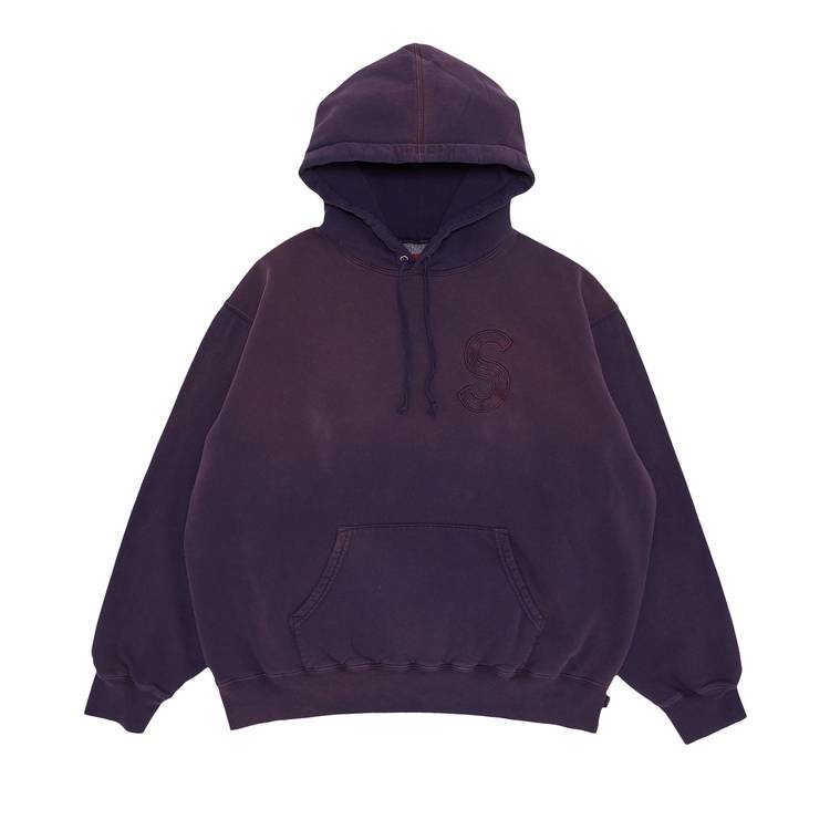 Buy Supreme Overdyed S Logo Hooded Sweatshirt 'Purple