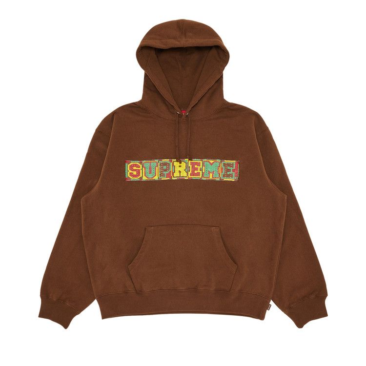 Supreme Beaded Hoodie Brown