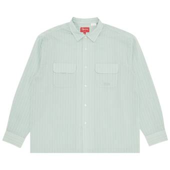 Buy Supreme Pinstripe Linen Shirt 'Light Blue' - SS23S39 LIGHT