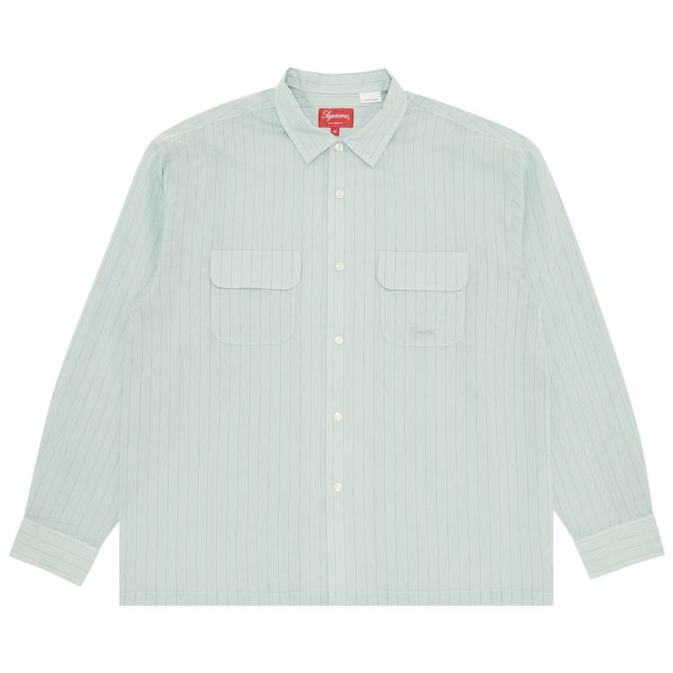 Supreme Pinstripe Linen Shirt 'Light Blue'