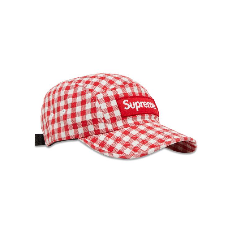 Supreme Gingham Camp Cap 'Red'