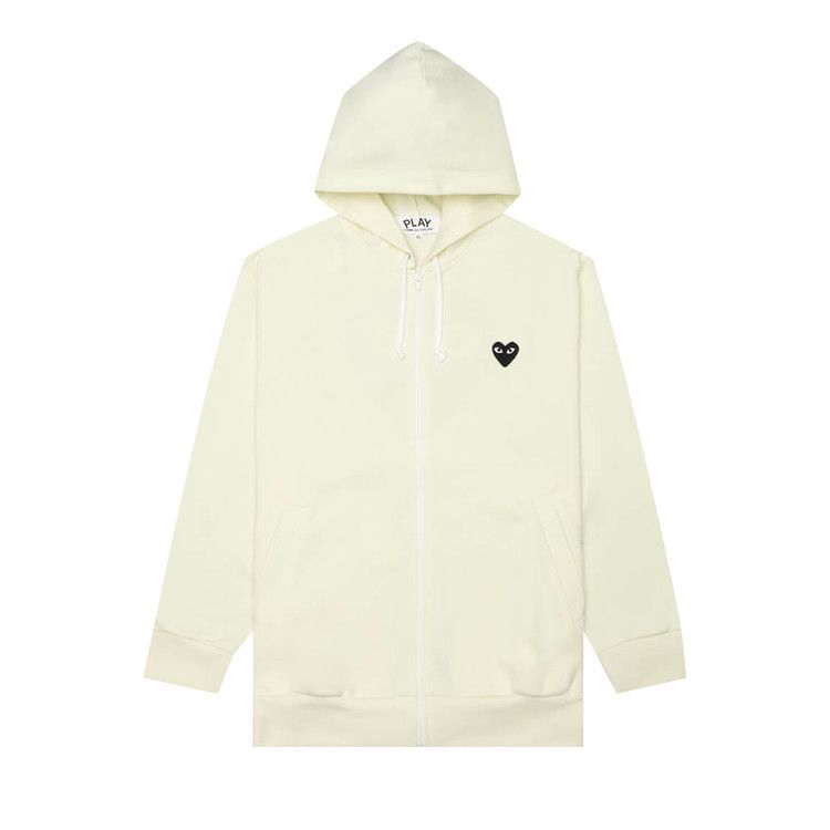 Buy Comme des Garcons PLAY Zip Up Hoodie Yellow AZ T254 051 3 GOAT