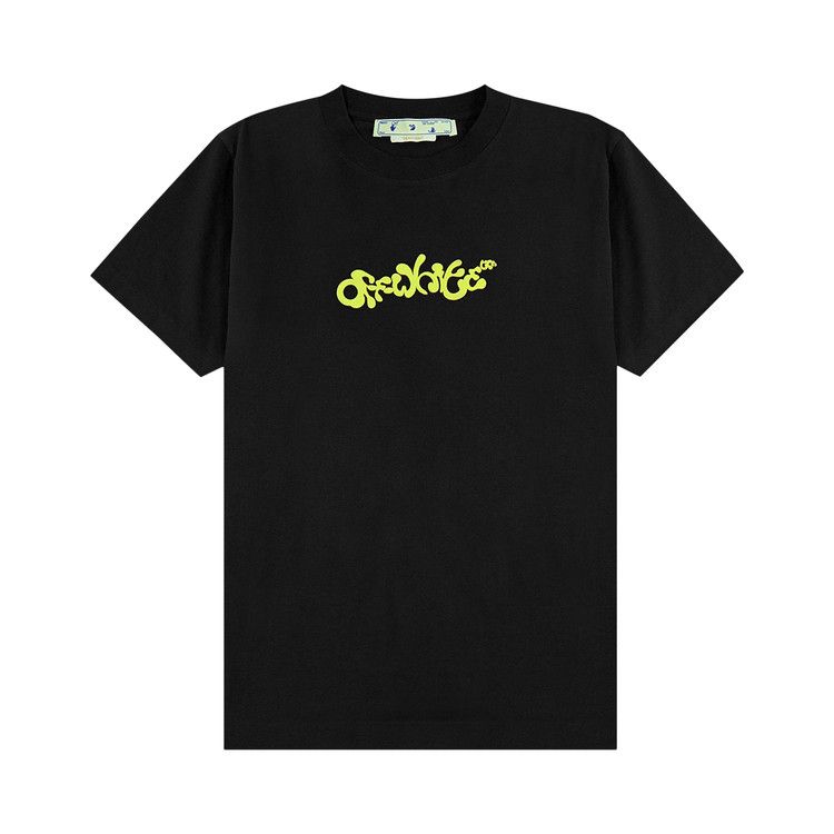 Off-White Opposite Arrow Slim Shorts-Sleeve T-Shirt Black/Lime