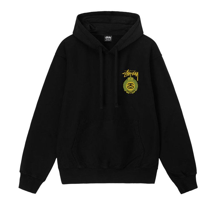 Stussy Crown Wreath Pigment Dyed Hoodie 'black'