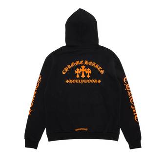 Buy Chrome Hearts Triple Cross Hoodie 'Black/Orange' - 1383 