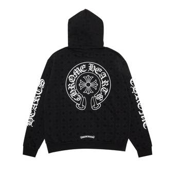 Buy Chrome Hearts Monogram Vertical Logo Hoodie 'Black' - 1383 