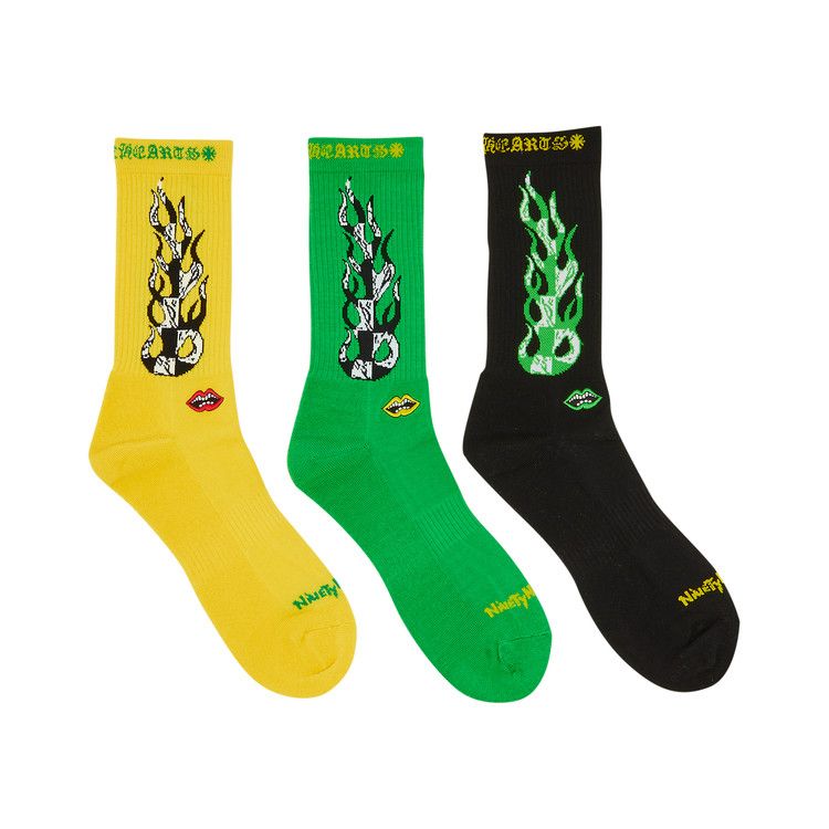 クロムハーツ　オールドイングリッシュロゴ　ソックス　ブラック　イエロー 楽天市場】CHROME HEARTSLogo Long Socks - Black / Yellowクロム