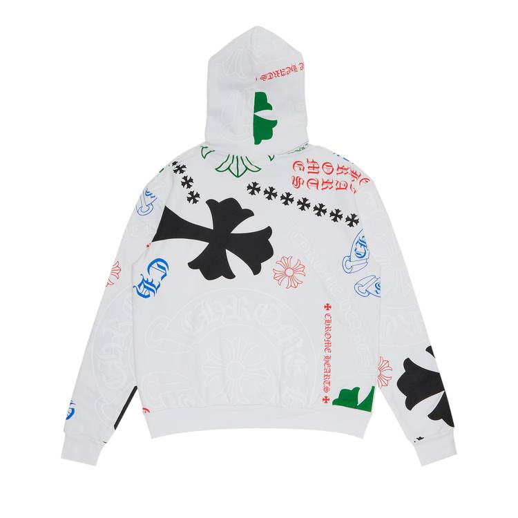 Buy Chrome Hearts Stencil Hoodie 'White/Multicolor' - 1383