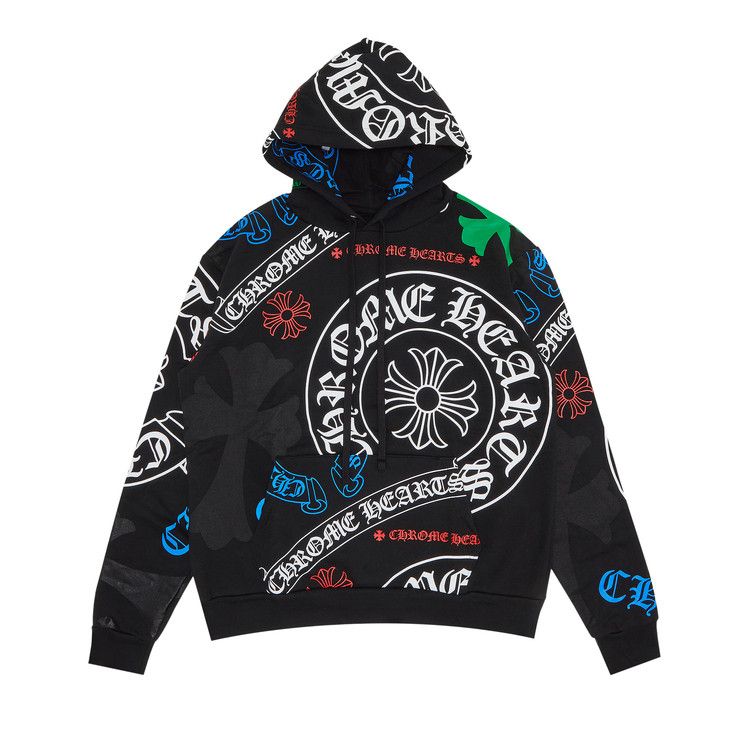 Chrome Hearts Stencil Hoodie Black/Multicolor