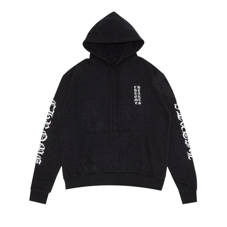 CHROME HEARTS★HD Pullover Horseshoe Floral Cross Hoodie Chrome Hearts CHROME HEARTS HorseShoe Floral Cross Sleeve