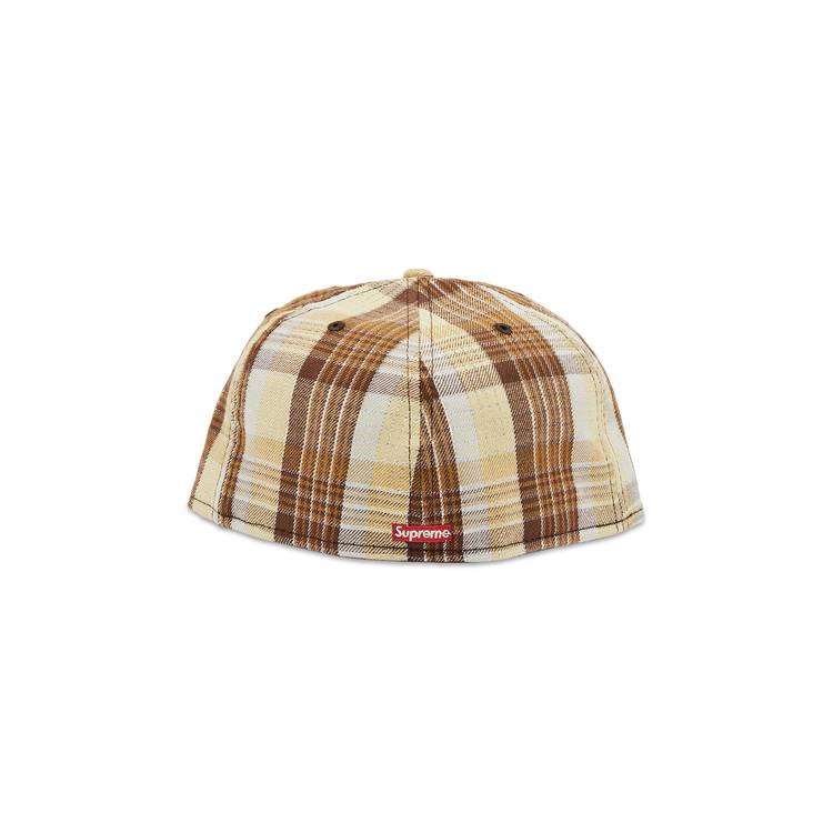 Supreme Metallic Plaid S Logo New Era 'Brown' | GOAT