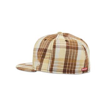 Supreme Metallic Plaid S Logo New Era 'Brown' | GOAT