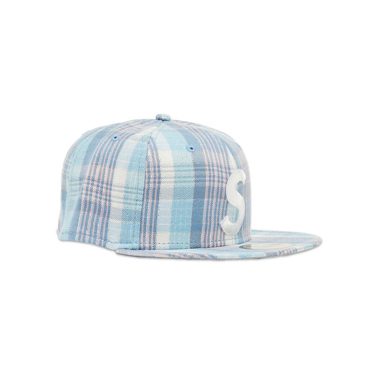 Buy Supreme Metallic Plaid S Logo New Era 'Light Blue' - SS23H39