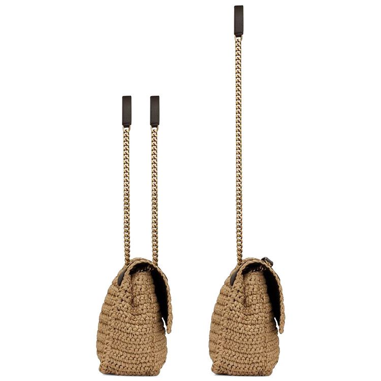 Saint Laurent Medium Niki Raffia Shoulder Bag 'tan'