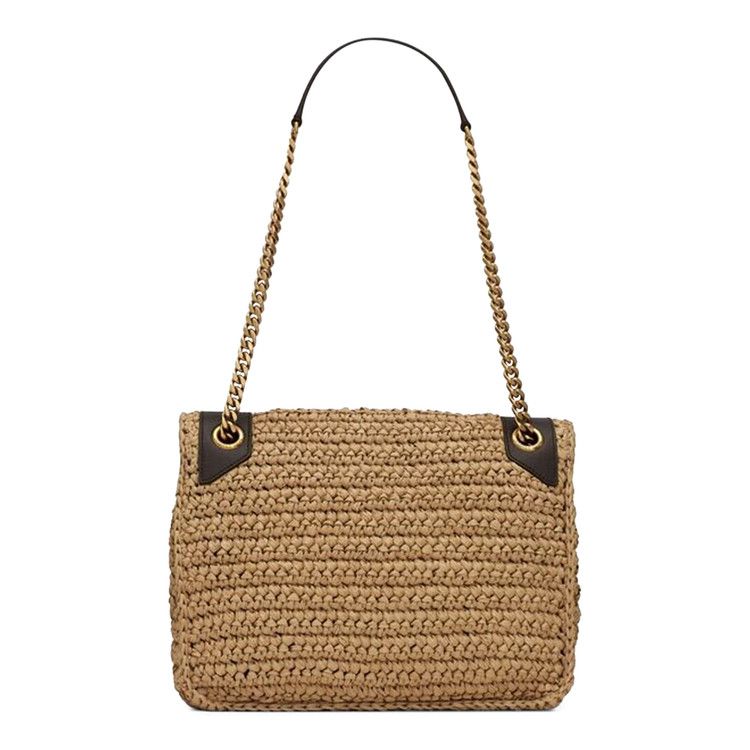 Saint Laurent Medium Niki Raffia Shoulder Bag 'tan'