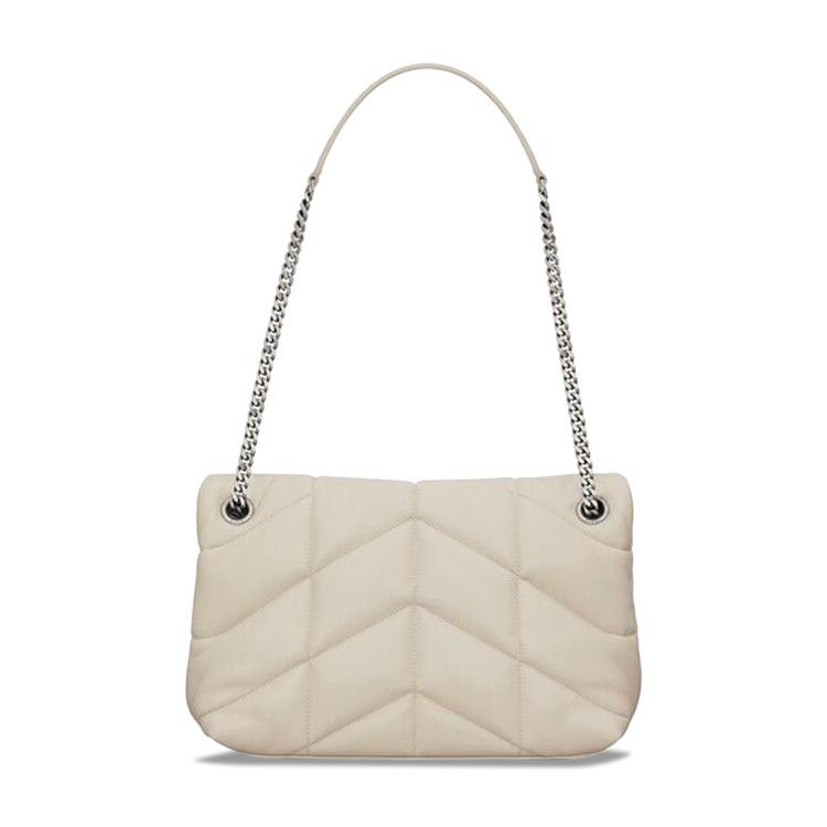 Saint Laurent Loulou Puffer Shoulder Bag Crema Soft