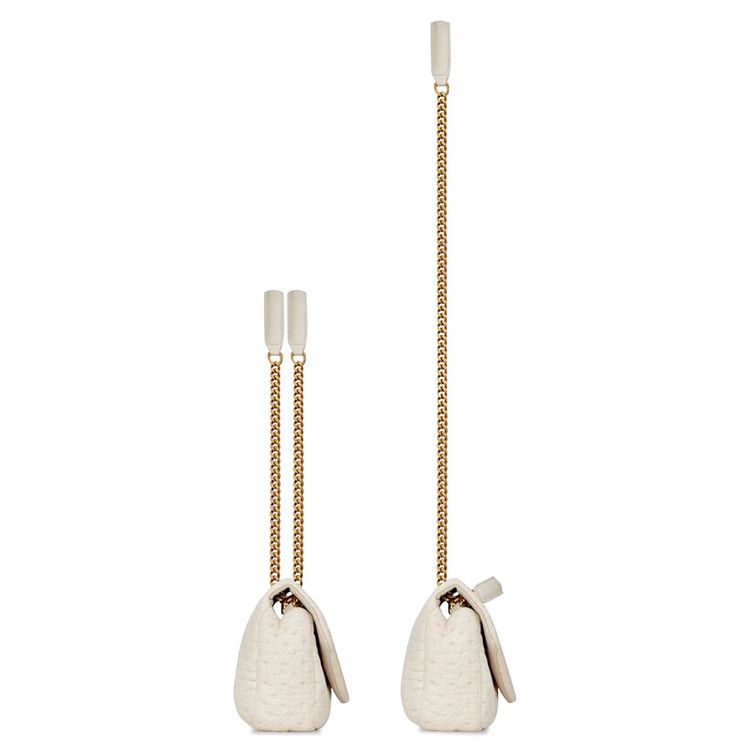 Saint Laurent Loulou Puffer Shoulder Bag White Corn/New Chant