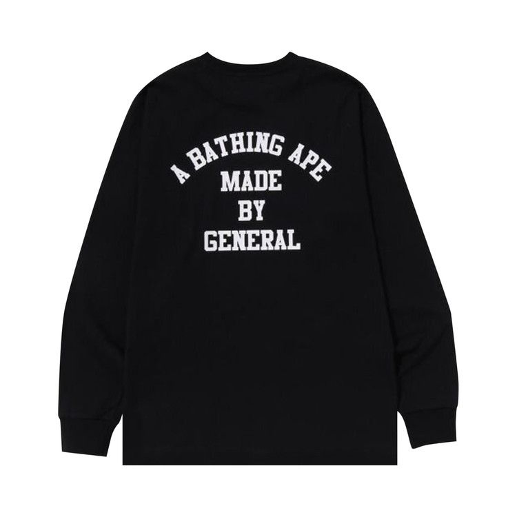 Bape A Bathing Ape Lettered Long-Sleeve T-Shirt Black