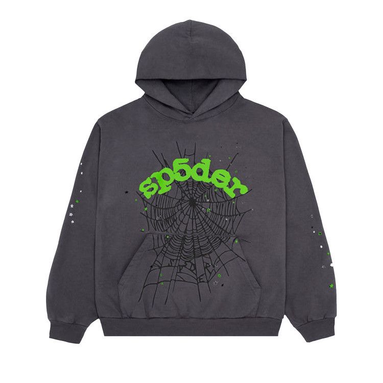 Sp5der Wait Web Hoodie 'slate Grey'