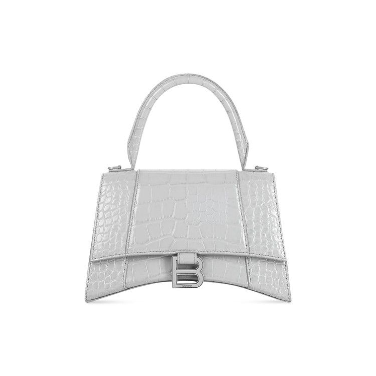 Balenciaga Small Hourlgass Top Handle Bag Grey