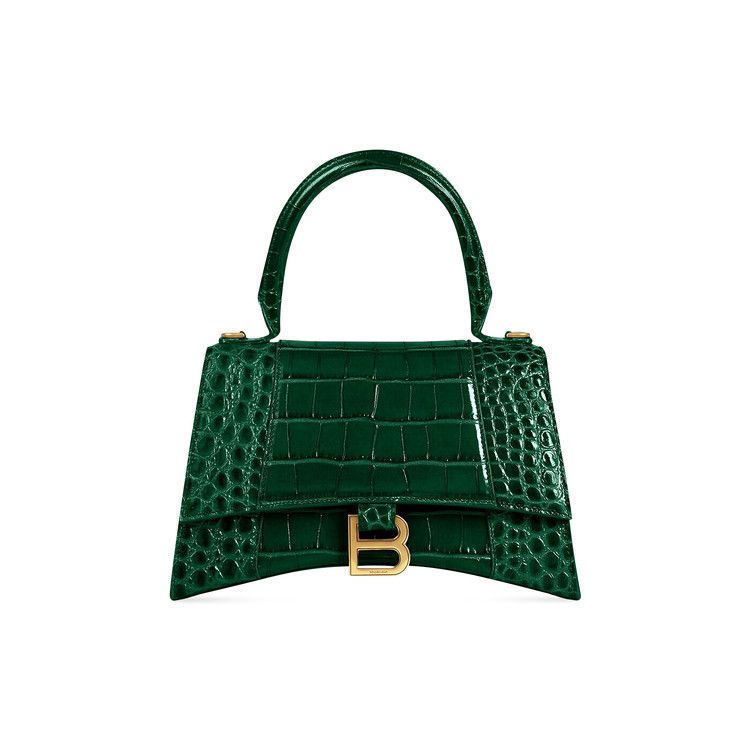 Balenciaga Small Hourlgass Top Handle Bag Green