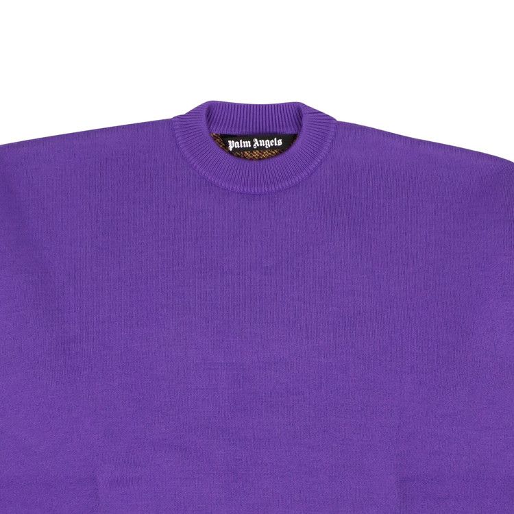 Buy Palm Angels Intarsia Palm Tree Knit Sweater 'Purple