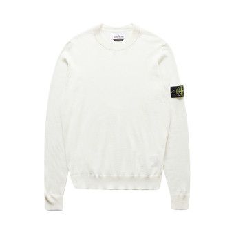 Buy Stone Island Logo Patch Crew Neck Jumper 'White' - 7715510C4