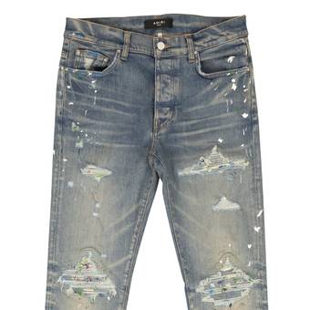 Buy Amiri Paint Drip Logo Jean 'Clay Indigo' - PS22MDS142 408 CLAY