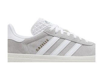 adidas gazelle silver green womens adidas Gazelle Shoes - Kids - Grey Three / Cloud White / Gold main image 1