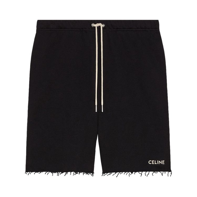 ショートパンツ Celine Triomphe Embroidered Shorts CELINE Triomphe Embroidered Washed Denim Shorts | jentestore