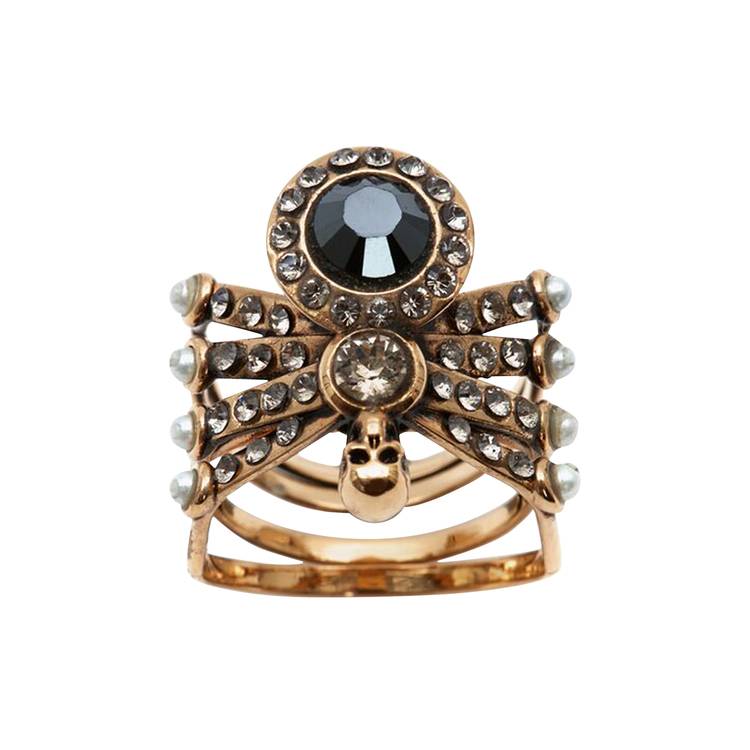 Buy Alexander McQueen Spider Ring 'Antique Gold' - 688489