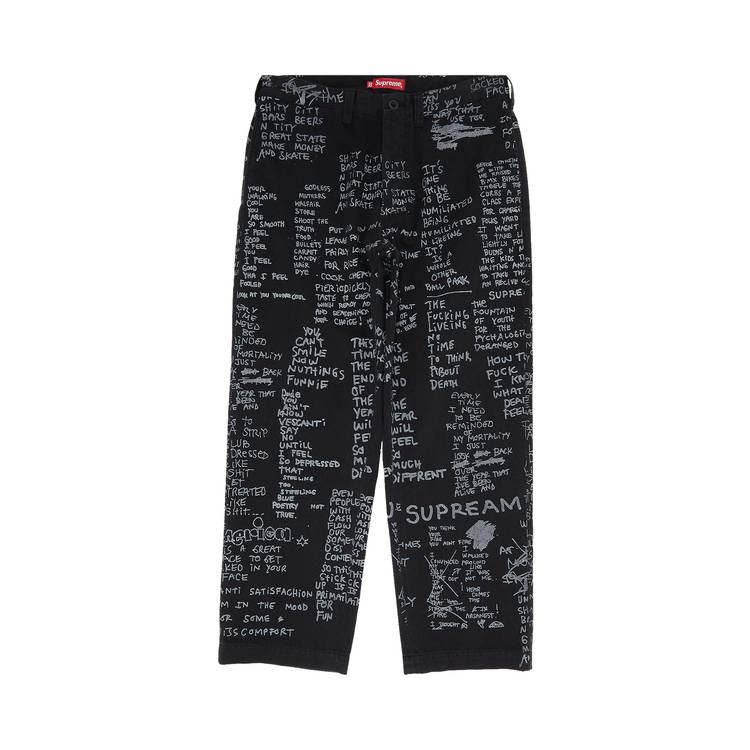 Buy Supreme Gonz Poems Chino Pant 'Black' - SS23P81 BLACK | GOAT