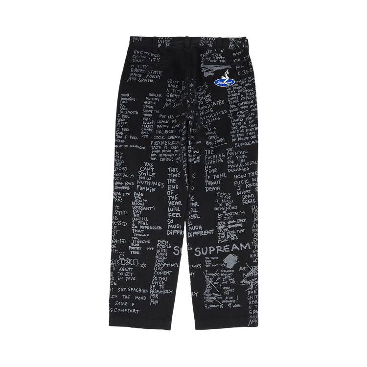 Buy Supreme Gonz Poems Chino Pant 'Black' - SS23P81 BLACK | GOAT