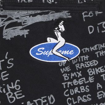 Buy Supreme Gonz Poems Chino Pant 'Black' - SS23P81 BLACK | GOAT