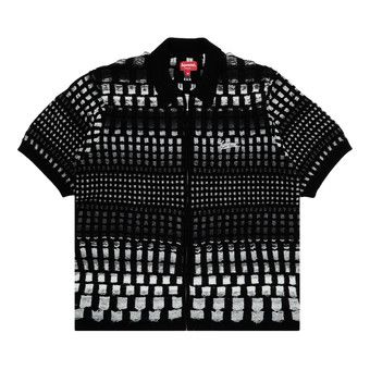 トップス SUPREME 23SS Gradient Grid Zip Up Polo Supreme Gradient Grid Zip Up Polo (SS23) - $148