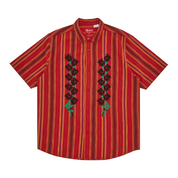Buy Supreme Needlepoint Short-Sleeve Shirt 'Gold Stripe