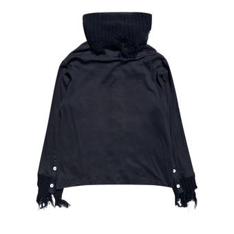 Buy Kiko Kostadinov Cedid Hooded Shirt 'Sable Black/Midnight Black