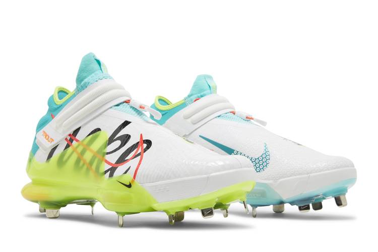 Nike Force Zoom Trout 7 White/Black/Turbo Green/Aurora Green Men's Baseball  Cleat - Hibbett