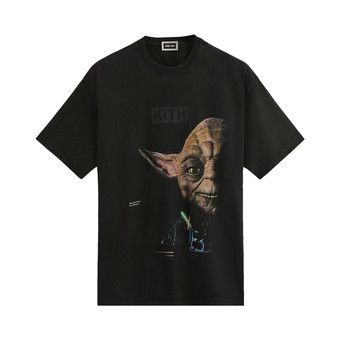 Buy Kith x Star Wars Yoda Vintage Tee 'Black' - KHM031023
